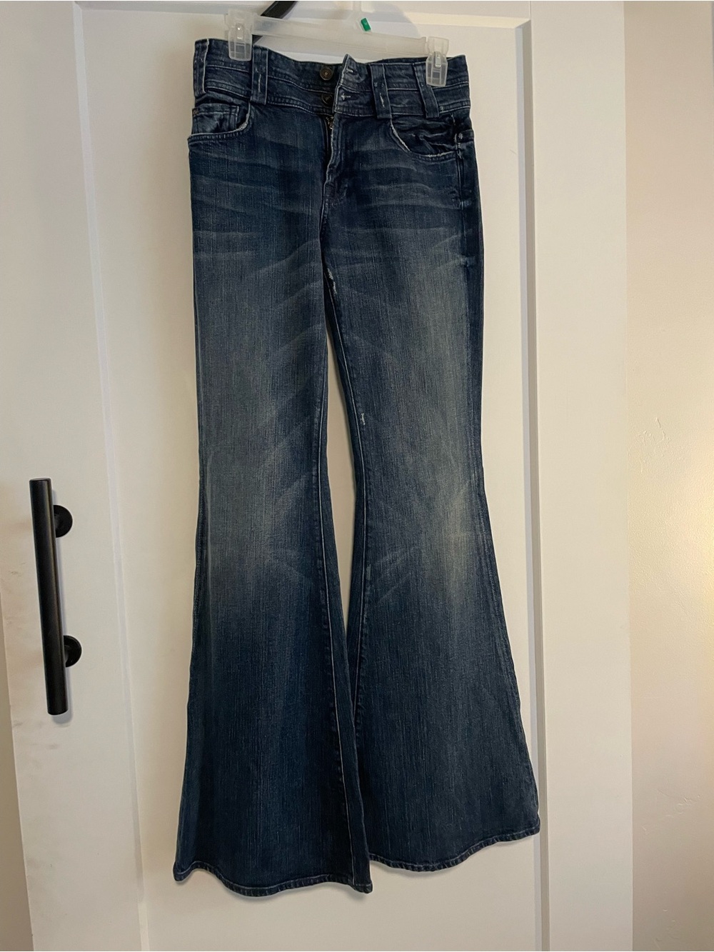 7 For All Mankind Dark Blue Flare Jeans 28